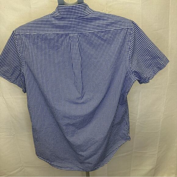 Ralph Lauren Blue Gingham Check Button-Down Shirt - Size M - Picture 3 of 10